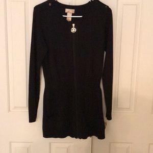 Miss Tina black zip up Cardigan